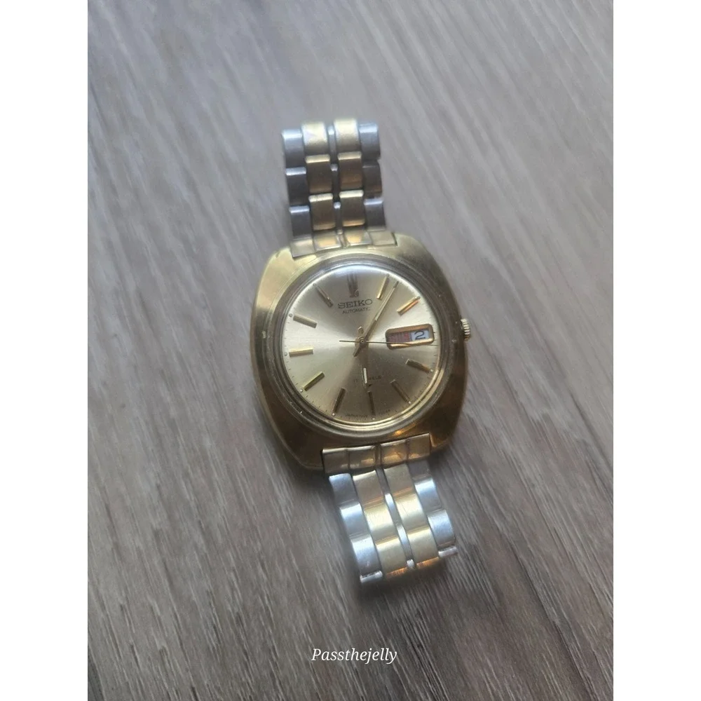 Vtg Seiko Watch Mens‎ 7006-7000 Day Date 21 Jewels Automatic Retro 70s Cushion